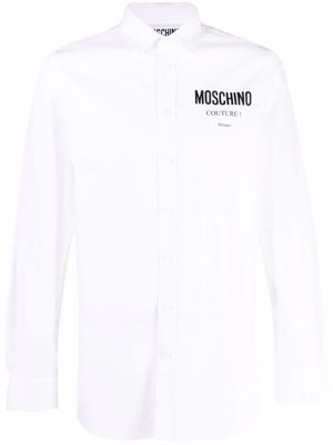 Moschino chemise à logo imprimé - Blanc
