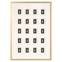 Wall art Bear block 3D (Black/gold)