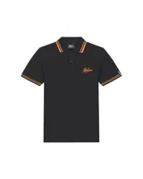 Malelions Signature Polo Kids Zwart/Oranje - Maat 128 - Kleur: Zwart | Soccerfanshop