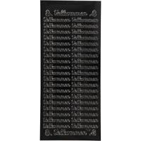 Stickers, velkommen, vel 10x23 cm, zwart, 1 vel