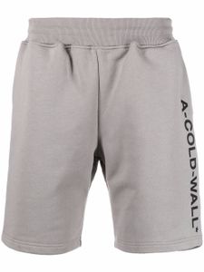 A-COLD-WALL* short de sport à logo imprimé - Gris