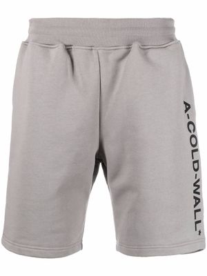 A-COLD-WALL* short de sport à logo imprimé - Gris