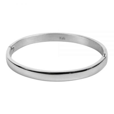 Kalli Bangle Armband Bol Glans 6 mm Zilver