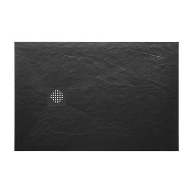Douchebak Wiesbaden Stonea | 80x120x3 cm | Excl.Sifon | Composiet | Antislip | Mat zwart