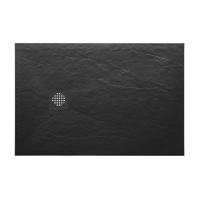 Douchebak Wiesbaden Stonea | 80x120x3 cm | Excl.Sifon | Composiet | Antislip | Mat zwart