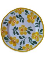 Les-Ottomans assiettes en porcelaine à fleurs (27 cm) - Blanc - thumbnail