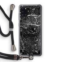 Zwart marmer: Samsung Galaxy A31 Transparant Hoesje met koord