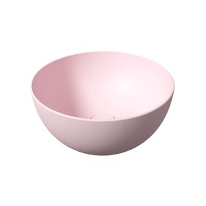 Ronde Waskom Opbouw Salenzi Unica Round 40x20 cm Mat Roze (inclusief bijpassende afvoerplug)