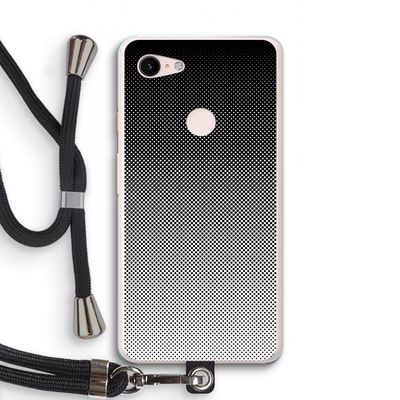 Musketon Halftone: Pixel 3 XL Transparant Hoesje met koord