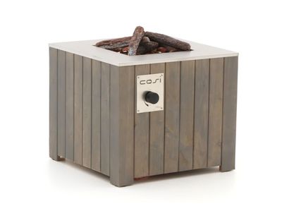 Cosi: Cosicube 70 Grey Wash Vuurtafel Vierkant - grijs