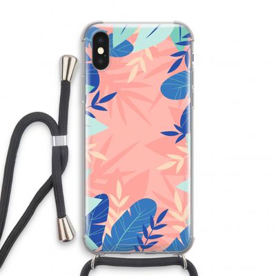 Tropisch: iPhone XS Transparant Hoesje met koord