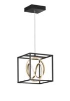 Fischer & Honsel Zwarte hanglampGisi met goud - 60913