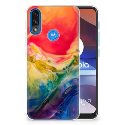 Smartphone hoesje Motorola Moto E7/E7i Power Watercolor Dark Smartphone hoesje Motorola Moto E7/E7i Power Watercolor Dark