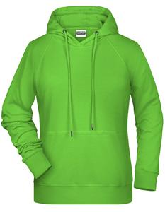 James & Nicholson JN8023 Ladies´ Hoody - /Lime-Green - S