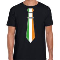 Verkleed T-shirt voor heren - stropdas Ierland - zwart - supporter - themafeest - thumbnail