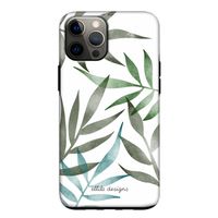 Tropical watercolor leaves: iPhone 12 Tough Case