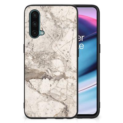 OnePlus Nord CE 5G Marmeren Print Telefoonhoesje Marmer Beige