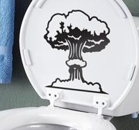 Nucleaire bom sticker toilet Nucleaire bom sticker toilet