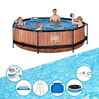 EXIT Zwembad Timber Style - Frame Pool ø300x76cm - Super Set