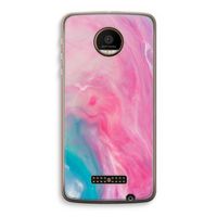 Roze explosie: Motorola Moto Z Force Transparant Hoesje