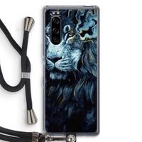 Darkness Lion: Sony Xperia 5 Transparant Hoesje met koord