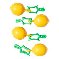 Tafelkleedgewichtjes citroen - 4x - kunststof - tafelkleedhangers   -