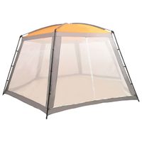 VidaXL Zwembadtent 660x580x250 cm stof grijs VidaXL Zwembadtent 660x580x250 cm stof grijs