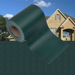VidaXL Tuinscherm 35x0,19 m pvc matgroen