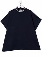 Fendi Kids t-shirt à logo imprimé - Bleu Fendi Kids t-shirt à logo imprimé - Bleu