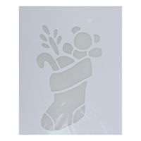 Kerst raamsjablonen/raamdecoratie kerstsok plaatjes 35 cm