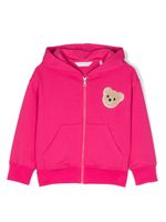 Palm Angels Kids hoodie zippé en coton Pop Pa Bear - Rose