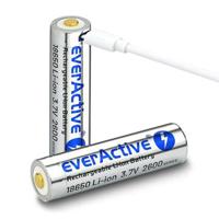 EverActive Silver+ Lithium MicroUSB oplaadbare 18650 batterij - 2600mAh - thumbnail