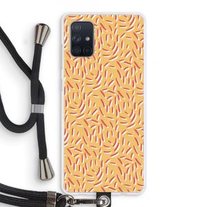 Camouflage: Samsung Galaxy A71 Transparant Hoesje met koord