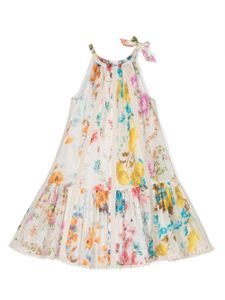 ZIMMERMANN Kids robe fleurie à design brodé - Tons neutres