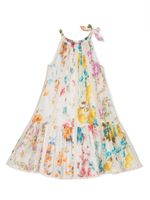 ZIMMERMANN Kids embroidered-design floral-print dress - Tons neutres