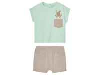 lupilu Baby T-shirt en korte broek (bruin/turquoise, 74/80)