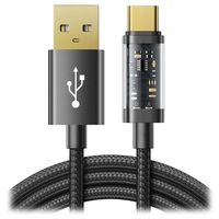 Joyroom USB-A/USB-C snellaaddatakabel - 1,2 m - zwart - thumbnail