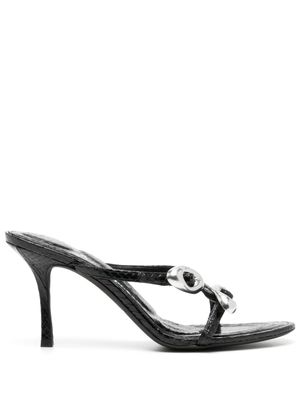 Alexander Wang mules Dome 85 mm en cuir - Noir