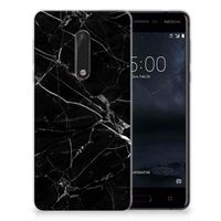 Nokia 5 TPU Siliconen Hoesje Marmer Zwart - Origineel Cadeau Vader - thumbnail