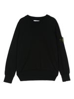 Stone Island Junior pull en coton à motif Compass - Noir