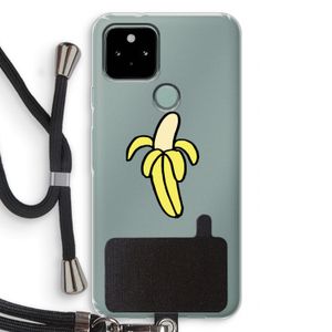Banana: Pixel 5 Transparant Hoesje met koord