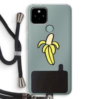 Banana: Pixel 5 Transparant Hoesje met koord