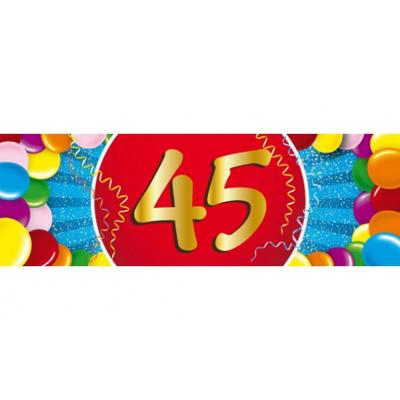 45 jaar leeftijd sticker - 19 x 6 cm - verjaardag - jubileum - versiering 45 jaar leeftijd sticker - 19 x 6 cm - verjaardag - jubileum - versiering