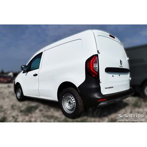 Zwart RVS Bumper beschermer passend voor Renault Kangoo III Furgon 2021- 'Ribs' AV245336