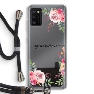 Rozen: Samsung Galaxy A41 Transparant Hoesje met koord