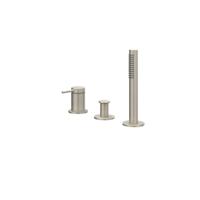 Badrandcombinatie IVY Bond 3-gats Mengkraan Met Uittrekbare Handdouche Zonder Uitloop Geborsteld Nickel PVD IVY