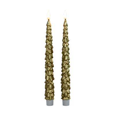 Dinerkaars kerstboom 27 cm goud - Annas collection