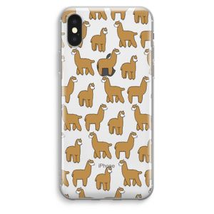 Alpacas: iPhone XS Max Transparant Hoesje