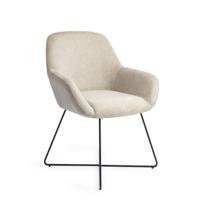 Jesper Home Eetkamerstoel 'Kushi' Cross Black, kleur Ivory Ivy