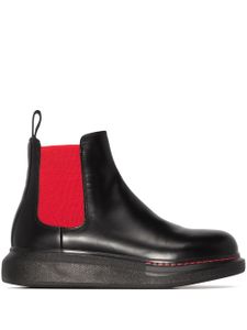 Alexander McQueen bottines chelsea bicolores - Noir